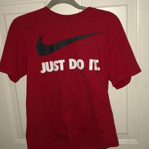 Red Nike shirt